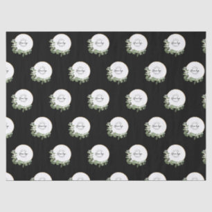 Papier Mousseline Joyeux Noël Société Logo Or noir Personnalisé