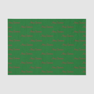 Papier Mousseline Joyeux Noël vert
