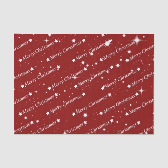 Papier Mousseline Joyeux Noël, voeux de vacances, (Recto)