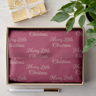 Papier Mousseline Joyeux petit Noël Cadeau rouge cranberry profond