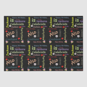 Papier Mousseline Joyeux Tissu d'anniversaire Jackson