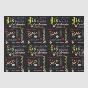 Papier Mousseline Joyeux Tissu d'anniversaire Julia