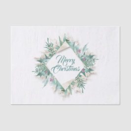Papier Mousseline Joyeux Vacances de Noël Verre Monnaie de couronne 