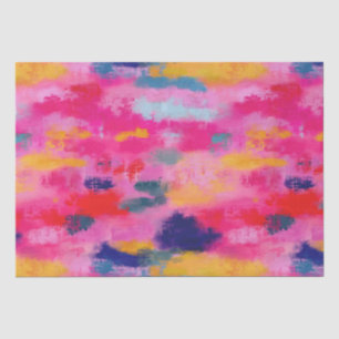 Papier Mousseline Joyeux Vibrant rose Abstrait