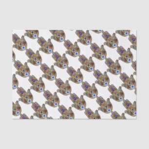 Papier Mousseline Judaica Hamsa Coeurs Fleurs Opal Art Imprimer