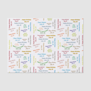 Papier Mousseline Juillet 20 Anniversaire Tissue Paper