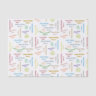 Papier Mousseline Juin, 4 Anniversaire Tissue Paper
