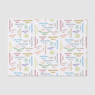 Papier Mousseline Juin 6 Anniversaire Tissue Paper