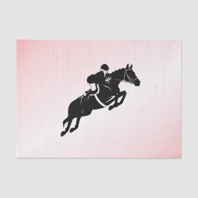 Papier Mousseline Jumper rose équestre (Recto)