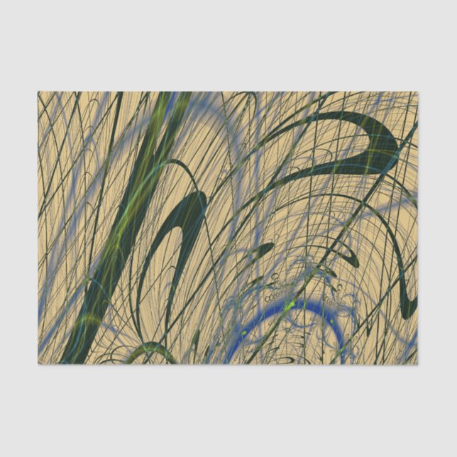 Papier Mousseline Jungle Abstraite (Recto)