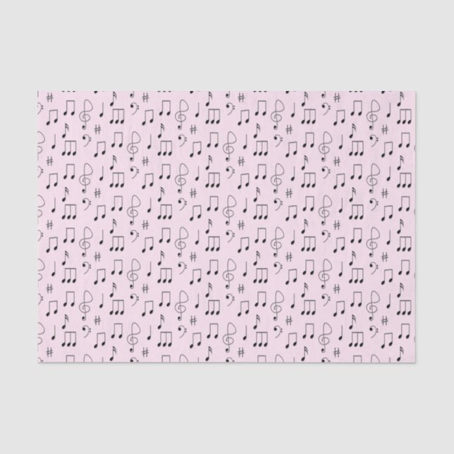 Papier Mousseline Juste Noté rose (Recto)