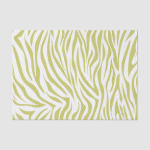 Papier Mousseline Kaki Safari Zebra