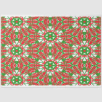 Kaleidoscope rouge, vert et blanc
