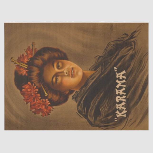 Papier Mousseline Karama : Actrice japonaise Romance Geisha (Recto)