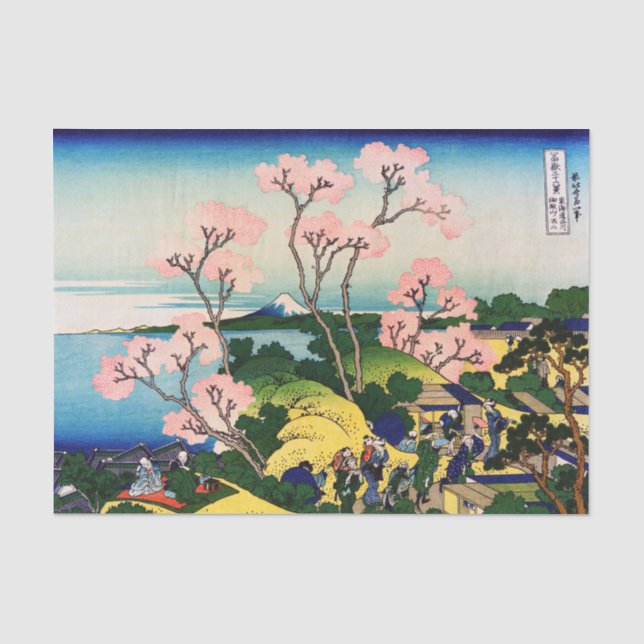 Papier Mousseline Katsushika Hokusai - Gotenyama, Tokaido, Shinagawa (Recto)