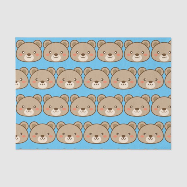 Papier Mousseline Kawaii Teddy Bear (Recto)