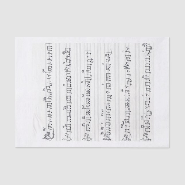 Papier Mousseline Keep of the Promise Song Sheet Music Notes (Recto)