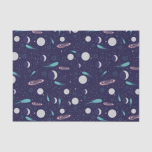 Papier Mousseline Kids Moon Meteor Black Hole Planet Comet