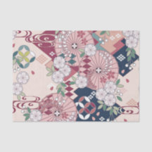 Kimono japonais blanc rose décomposition florale