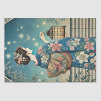 Papier Mousseline kimono&lucioles d'été