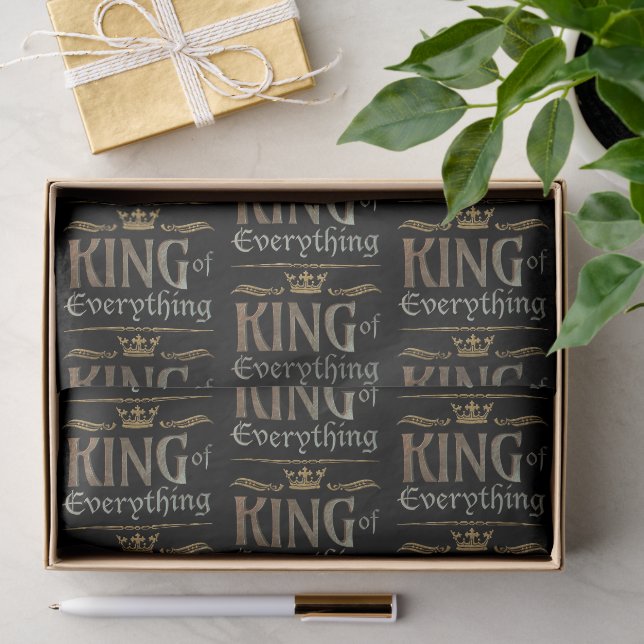 Papier Mousseline KING of EVERYTHING - Elegant Rich Royal Crown (Cadeau)