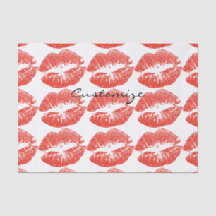 Papier Mousseline Kissing Red lips
