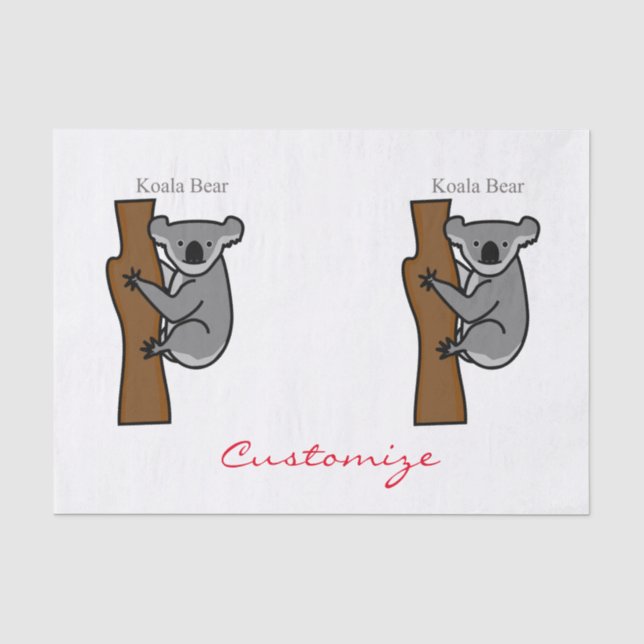 Papier Mousseline Koala Bear Escalade Tree Thunder_Cove (Recto)