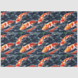 Papier Mousseline koi poissons Design Tissu Papier