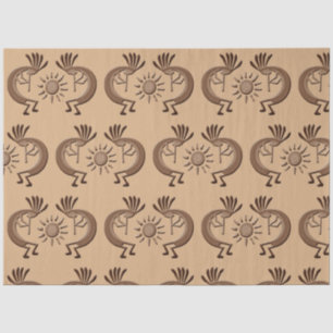 Papier Mousseline Kokopelli Golden Sun brun 2 découpage