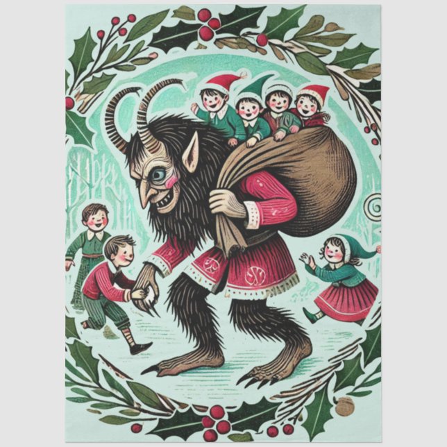 Papier Mousseline Krampus Christmas                                  (Recto)
