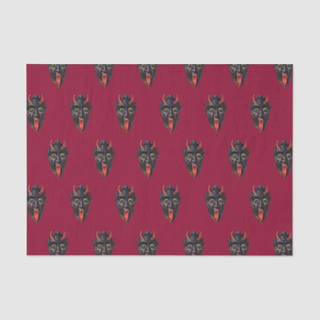 Papier Mousseline Krampus en rouge (Recto)