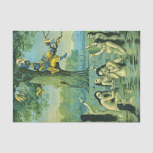 Papier Mousseline Krishna Leela par Raja Ravi Varma