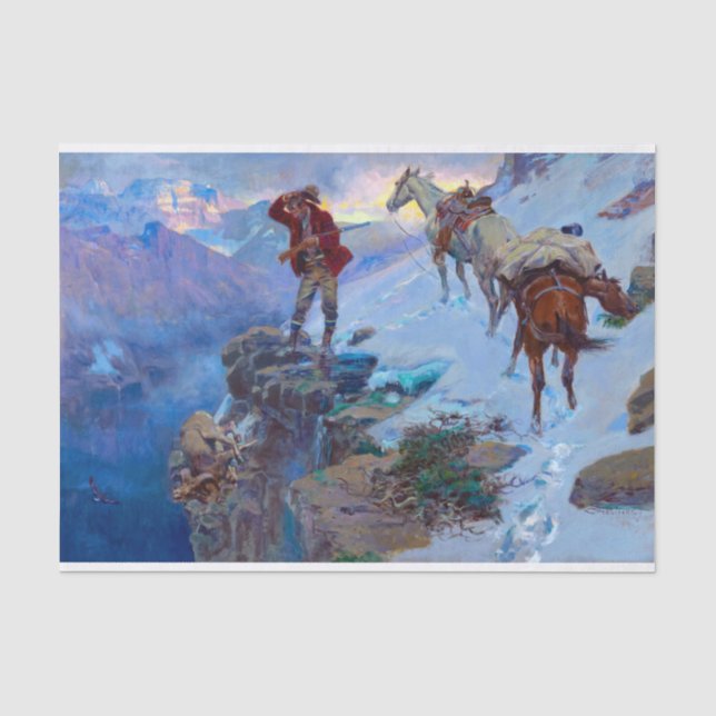 Papier Mousseline La chance du chasseur par Charles Marion Russell (Recto)