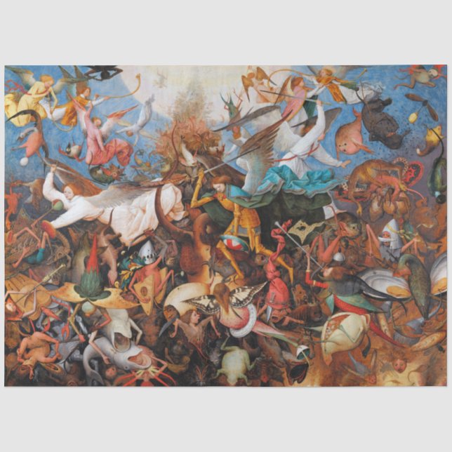 Papier Mousseline La chute des anges rebelles, Pieter Bruegel (Recto)