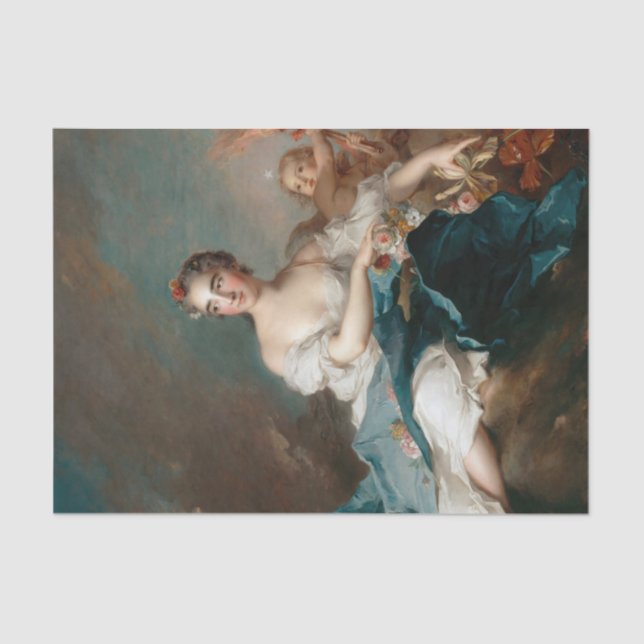 Papier Mousseline La comtesse de Brac en Aurora, Jean-Marc Nattier (Recto)