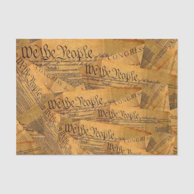Papier Mousseline La Constitution américaine (Recto)