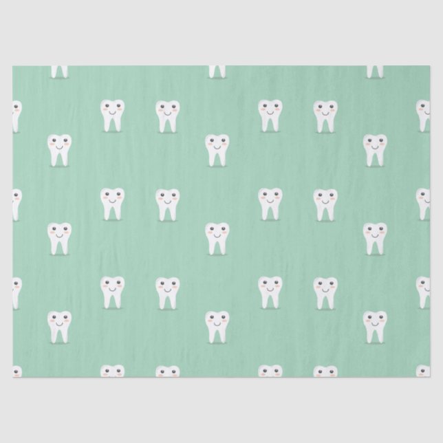 Papier Mousseline La dent heureuse de Kawaii (Recto)