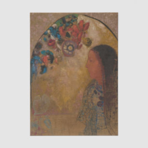 Papier Mousseline La fenêtre gothique par Odilon Redon