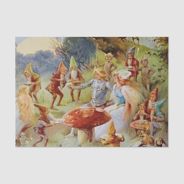 Papier Mousseline "La Fête" Art Fairy De E S Hardy (Recto)