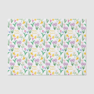 Papier Mousseline La fleur et les oeufs mignons de Pâques modèlent