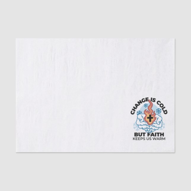 Papier Mousseline La foi nous réchauffe - L'application des oeuvres  (Recto)