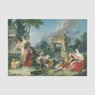 Papier Mousseline La Fontaine de l'Amour par Francois Boucher