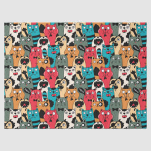 Papier Mousseline La foule des chats