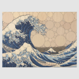 Papier Mousseline La Grande Vague d'après Katsushika Hokusai