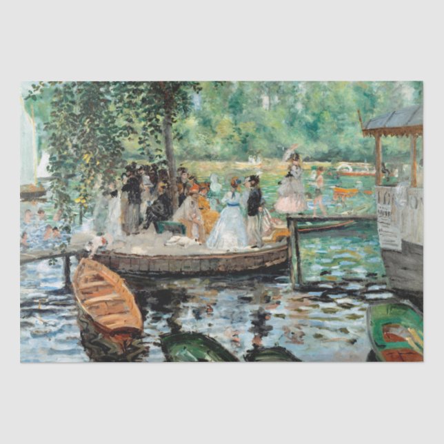 Papier Mousseline La Grenouillère par Renoir, chic et chic (Recto)