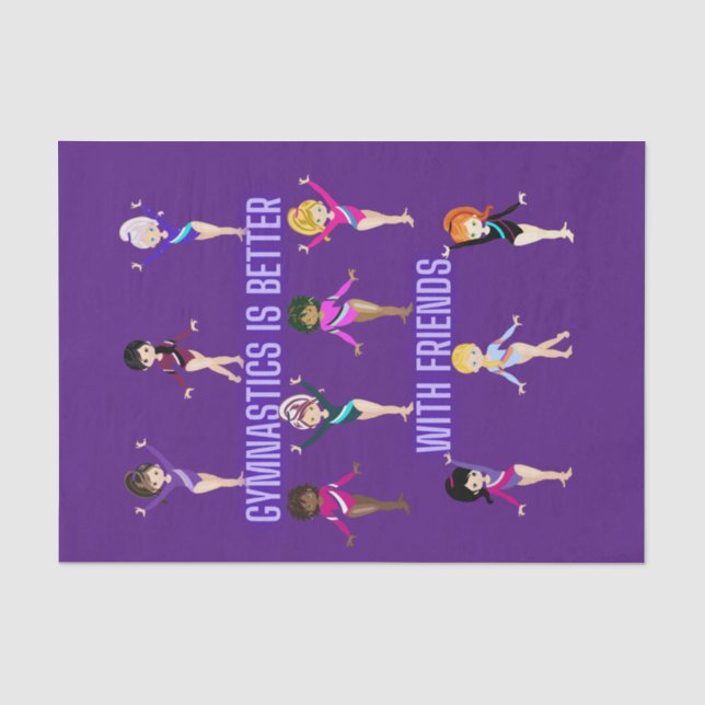 Papier Mousseline La Gymnastique Est Mieux Avec Les Amis (Recto)