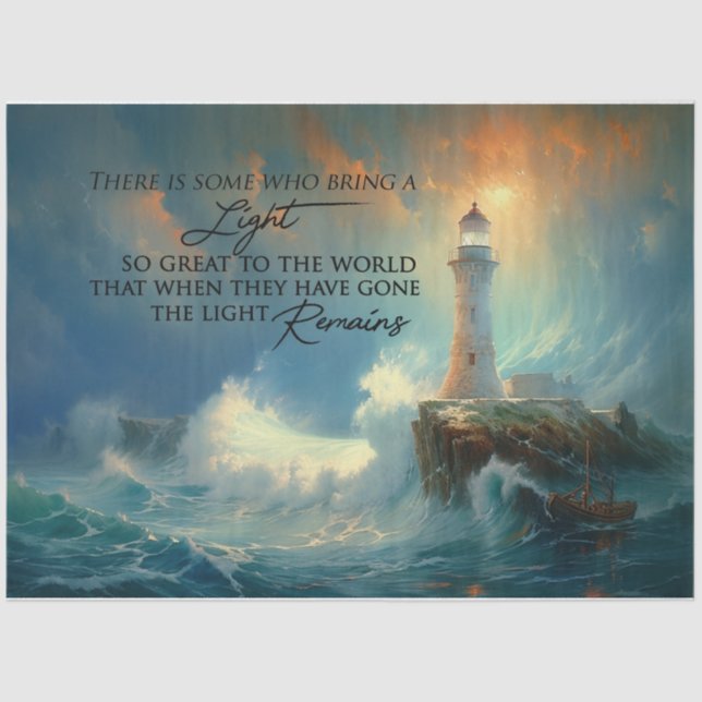 Papier Mousseline La lumière reste (Recto)