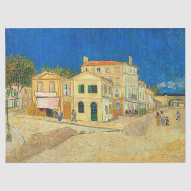Papier Mousseline La Maison Jaune de Vincent Van Gogh (Recto)