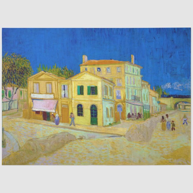 Papier Mousseline La Maison Jaune, Van Gogh (Recto)