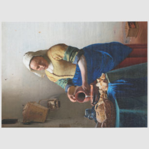 Papier Mousseline La Milkmaid, Johannes Vermeer, 1657-1658